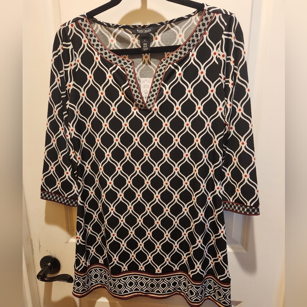 White House/Black Market Ethos Print Tunic